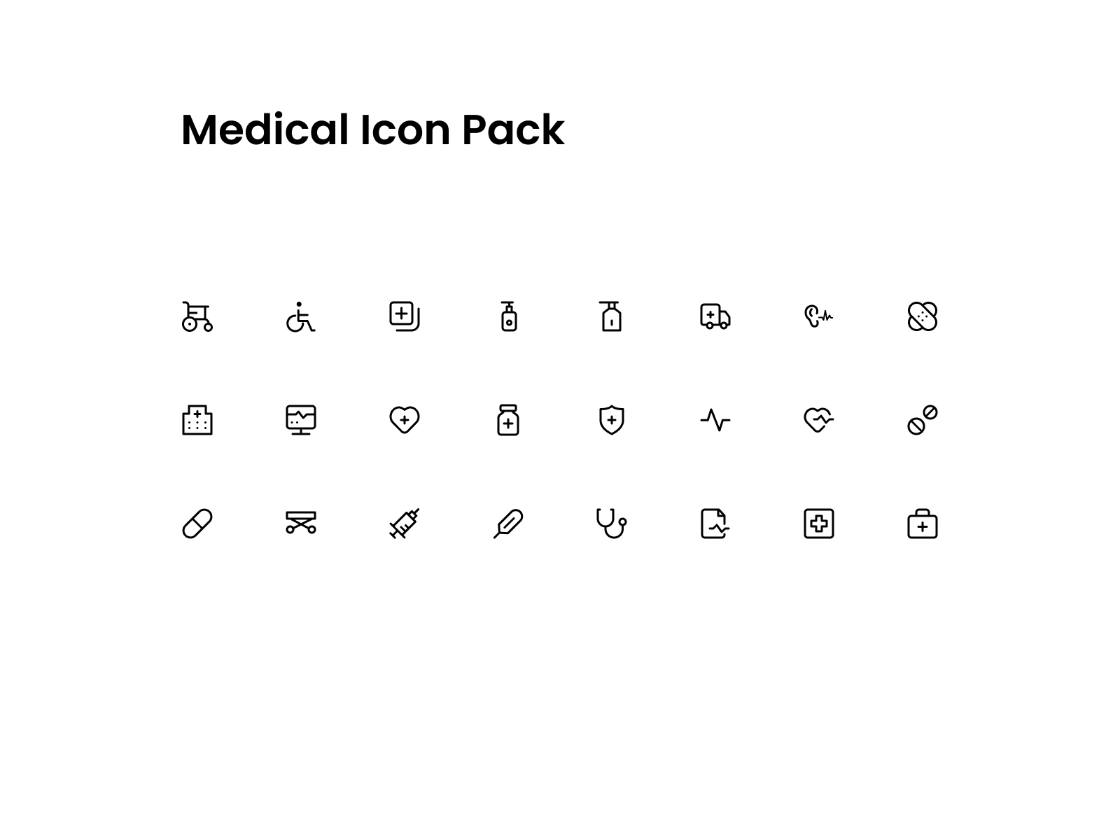 Medical Icon Pack Line