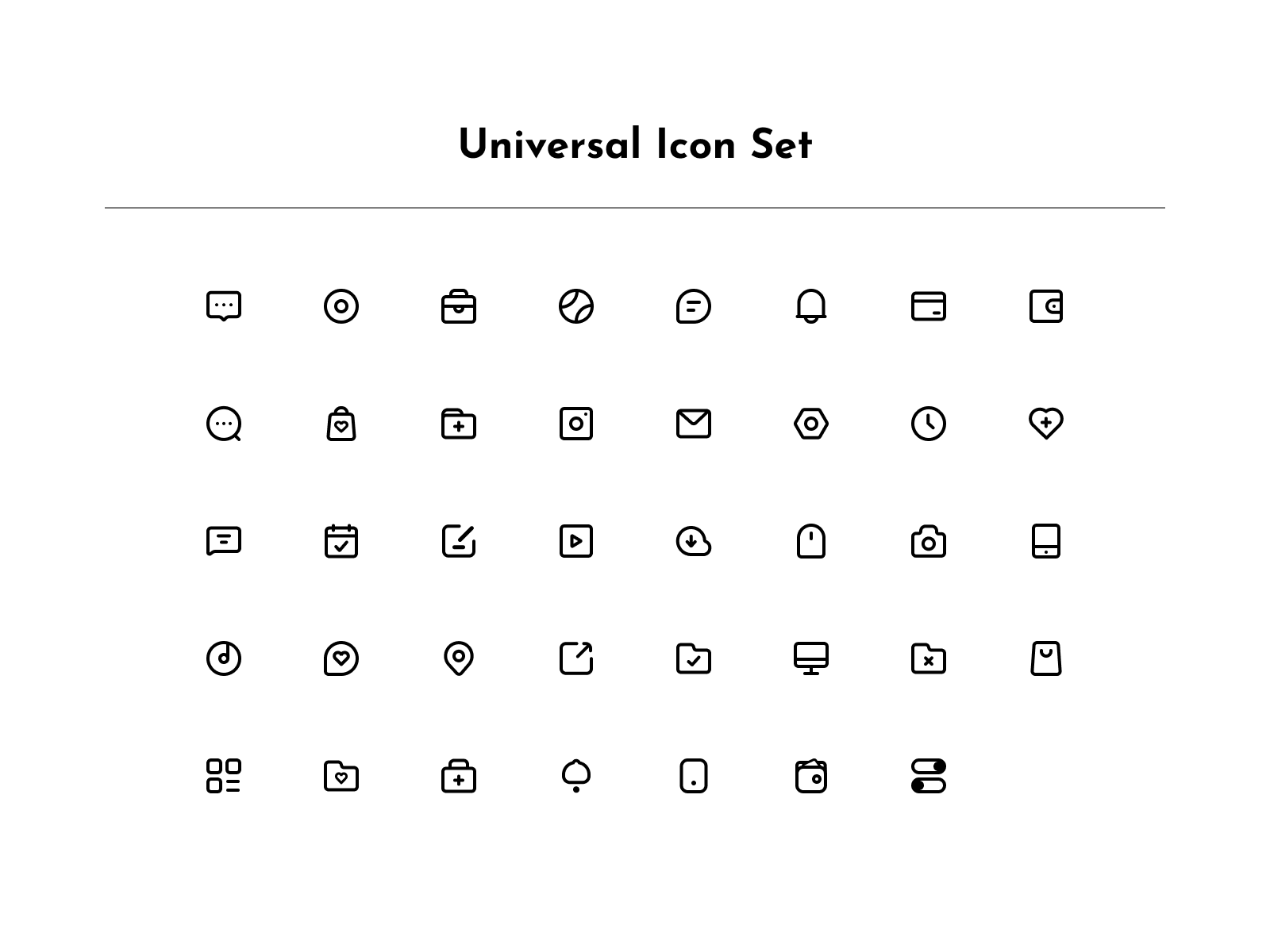 Universal Icon Set