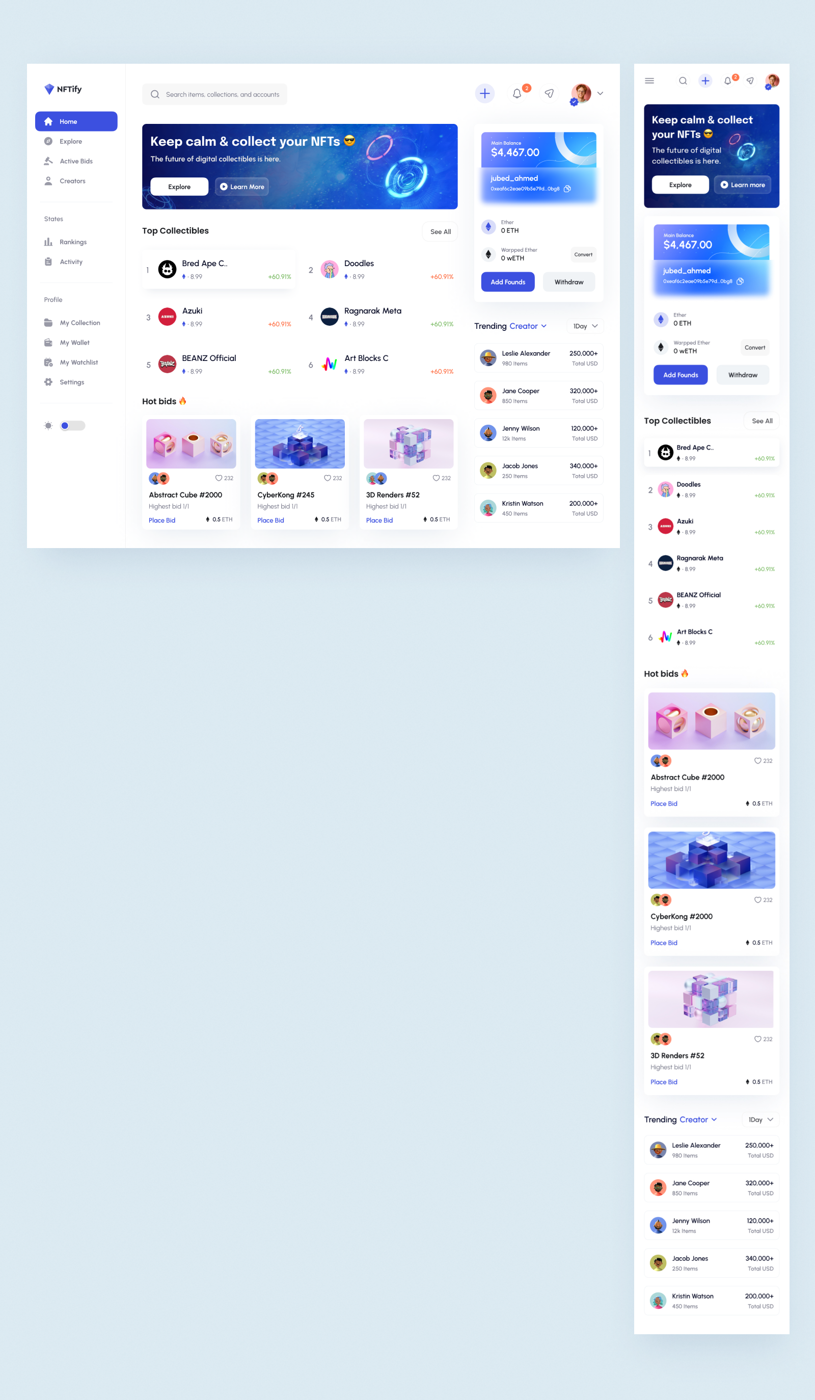 NFT Marketplace UI