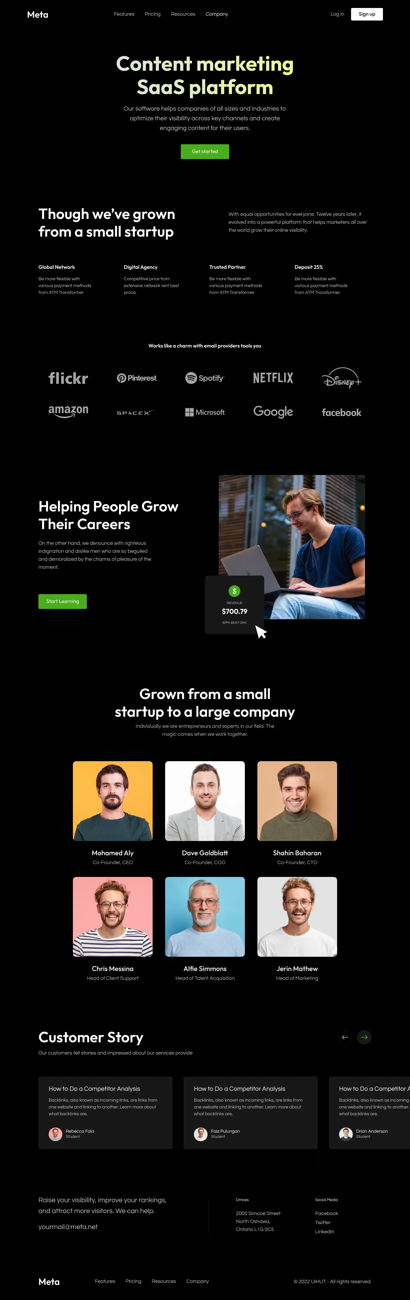 Company Profile Page