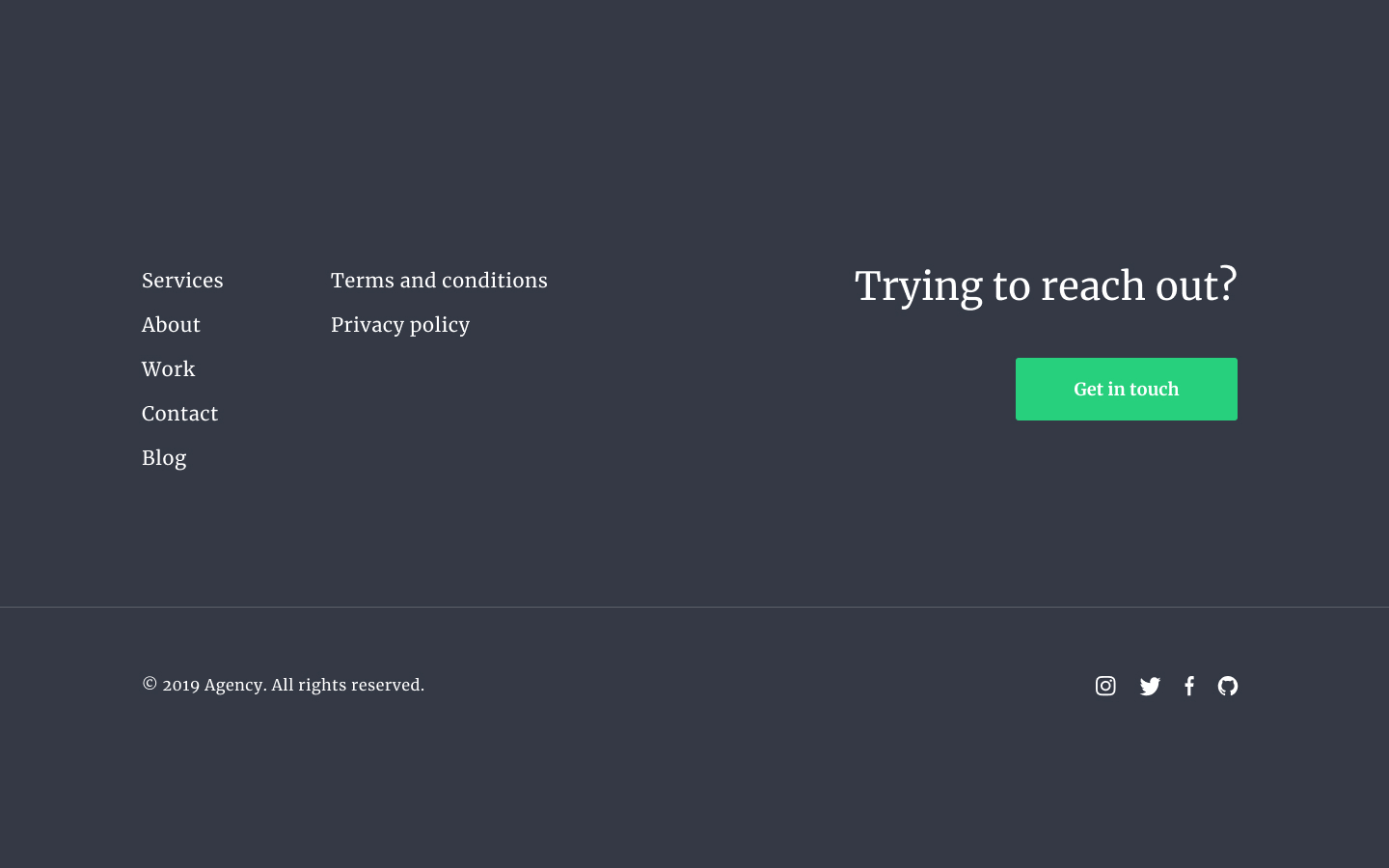 Footer Creative Agency Web Template