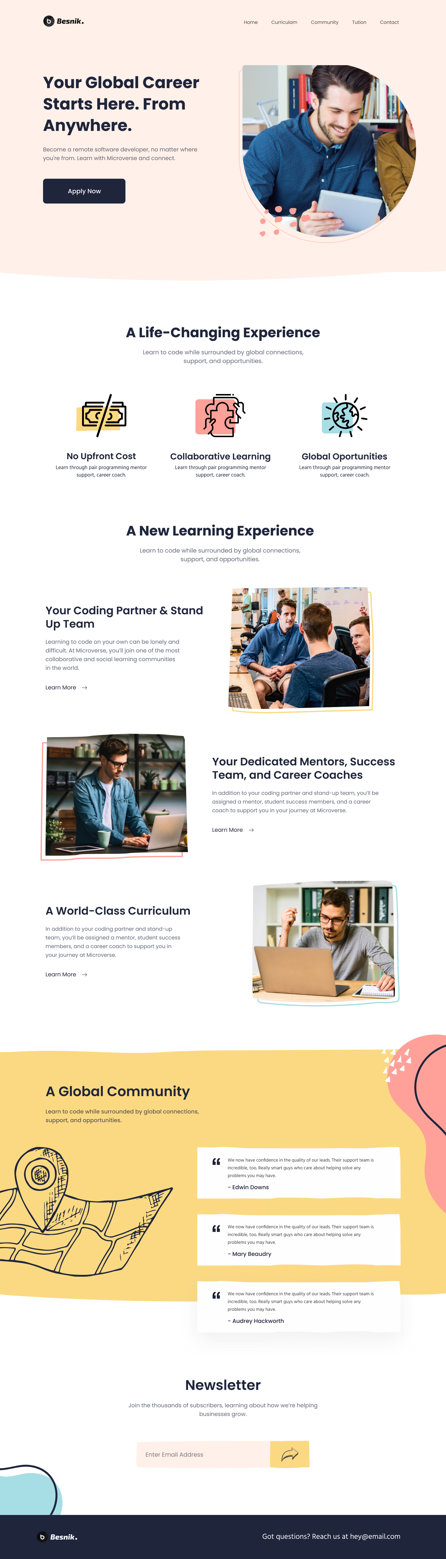 Education & Online Course Landing Page Template