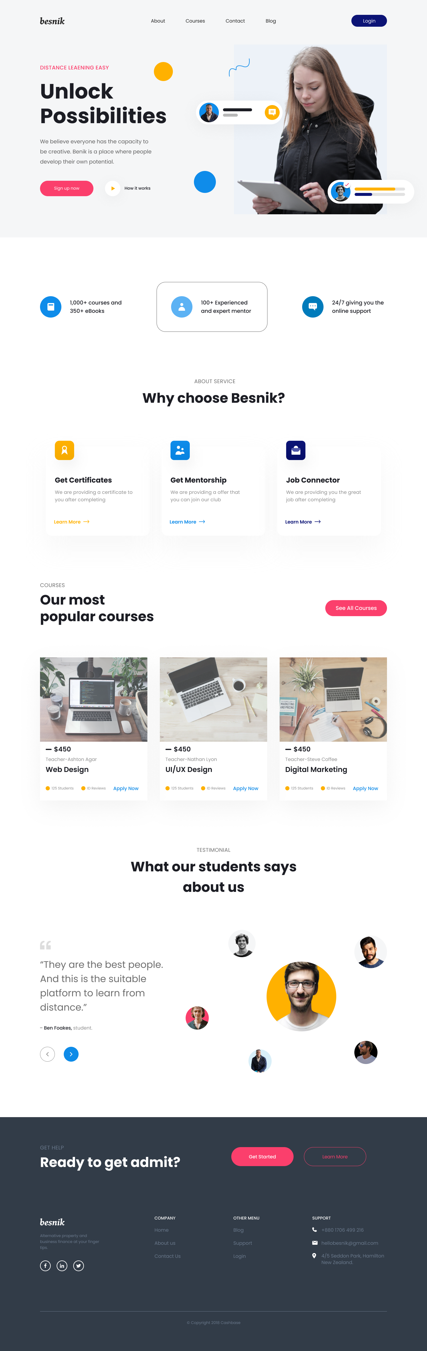Online Education Landing Page