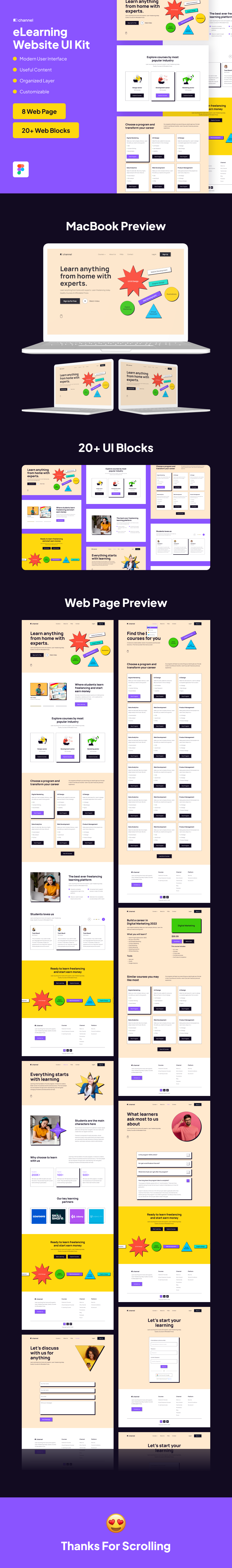 eLearning Website UI Kit