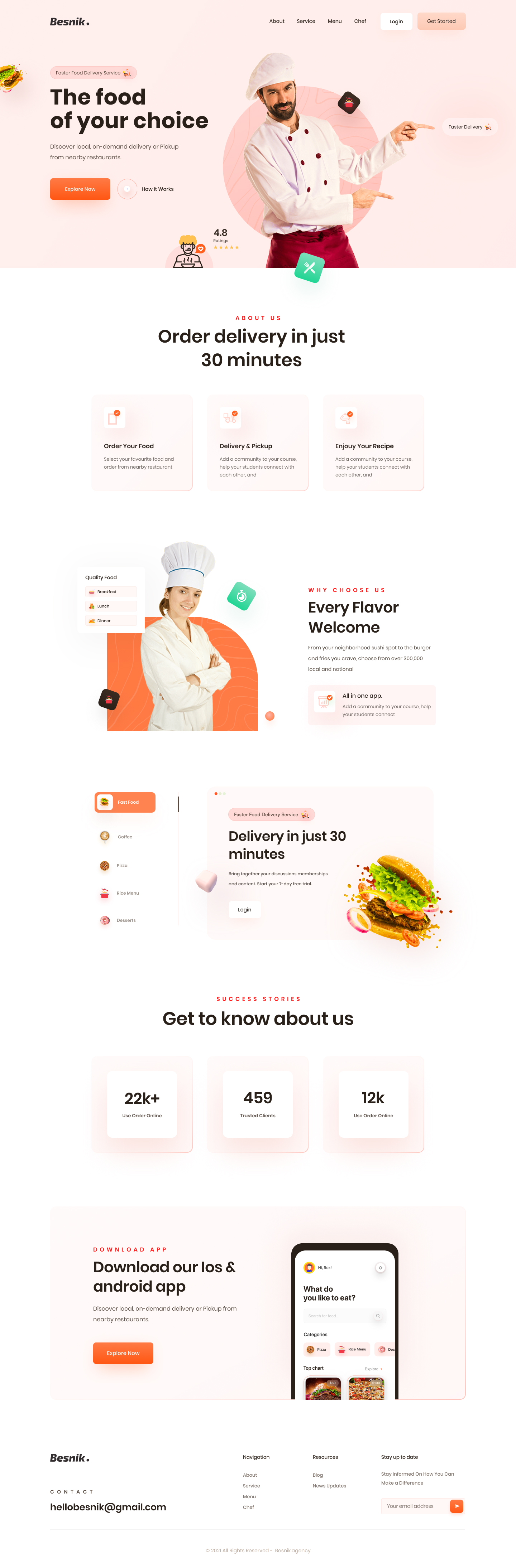 Restaurant & Food Delivery Website Template